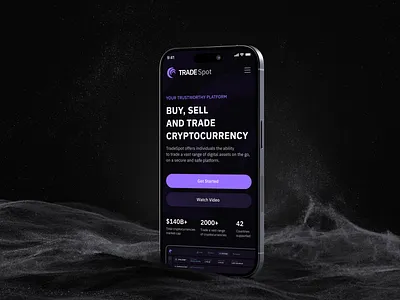 Mobile Responsive Website for TradeSpot application crypto crypto app crypto wallet currency design drumncode exchange finance fintech light theme ui ui kit ux web web app web app design web application web development