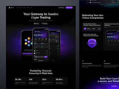 Crypto Dex - Website Motion Design animation branding daily design graphic design illustration logo motion motion graphics ui ui design uiux ux web web design website website design