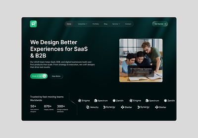 A Digital Agency Website in Dark Mode agency agency website ai ai agency design hero section landing page minimal design ui ui design ux website