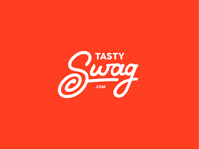 Tasty Swag branding business candy double meaning food gifts lettering logo lollipop playful roxana niculescu shop startup store swag sweet sweets tasty wordmark