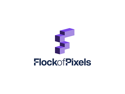 Flock of Pixels a b c d e f g h i j k l m n app box cube d3 editing film fresh isometry logo modern monogram movies o p q r s t u v w x y z pixel production program technology video young
