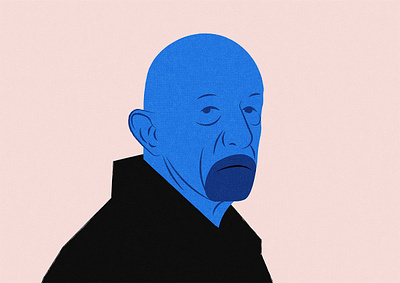 Mike Ehrmantraut (blue version) better call saul breaking bad character character design cinema digital art editorial film graphic art graphic design illustration mike ehrmantraut movie portrait portrait art print saul goodman tv tv series vector