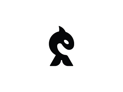 Orca Keyhole Logo abstract animal brand company keyhole lock locked logo logo design marine modern ocean orca sea security technology whale