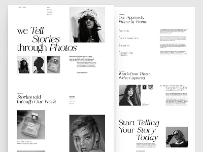 Editorial Web Concept for Photography Studio art concept editorial elegant figma graphic design photography photography studio section studio ui ux web design