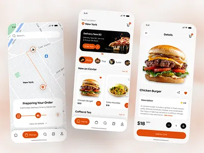 Food Order & Delivery App app app design deliveryapp food food order delivery app foodappui fooddeliveryapp foodui ios mobile mobile app mobile ui online order ui ui design uiux uxuidesign