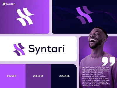 Syantari - Logo Design, Tech Logo ai ai driven brand identity brand logo branding crypto digital logo futuristic icon logo logo design logotype modern logo tech logo technology visual