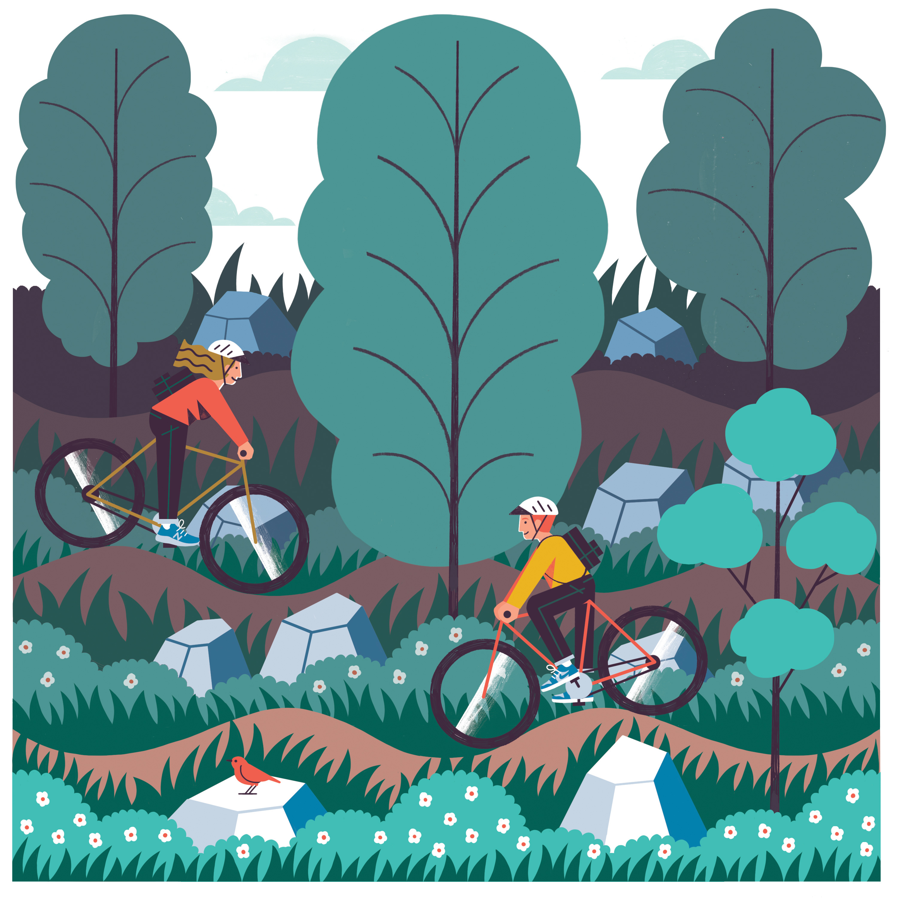 Explore Gwinnett colour design editorial illustration illustration print