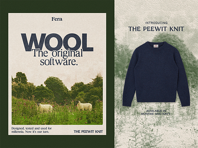 Fera Posters & Instagram ads branding british clothing countryside graphic design halftone instagram knitwear lettering nature outdoors poster promotion social media typography vintage