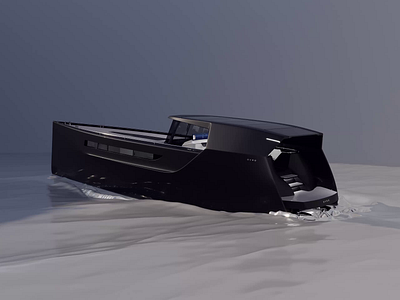 Ovea yacht boat wave water animation product design concept animation boat cg concept dashboard electric ev flow hmi interaction interface motion product design yacht