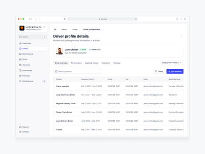 TMS Platform design dashboard design interface logistics mobile interface product design transportation ui ux website design