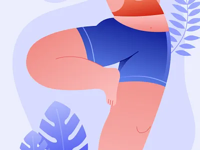 室内瑜伽人物 illustration vector 健身 瑜伽