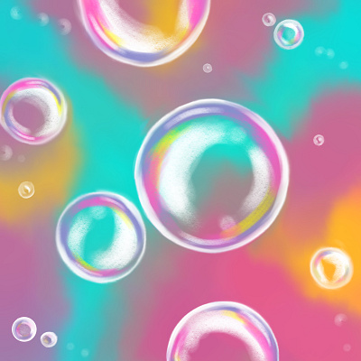 Cute Bubbles Digital Art art art inspiration bubbles cheerful art colorful colors composition cute designs digital art digital drawing digital illustration digital painting easy art illustration minimal art