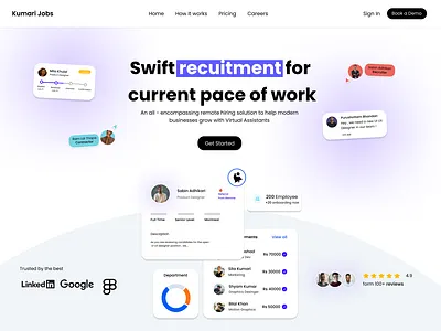 Remote Hiring Platform branding ui ux