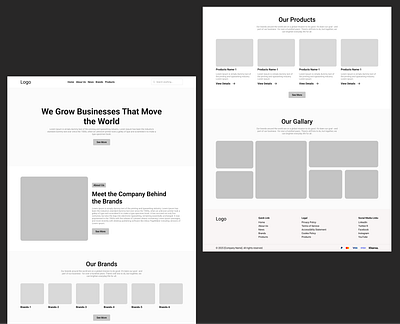 Mid-Fdelity Wireframes mid fdelity wireframes ui ux web design