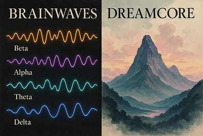 Brainwaves to Dreamcore dreamcore graphic design poster visual dreams