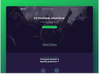 Spotify - Redesign clean green music purple rafu redesign spotify ui ux webdesign