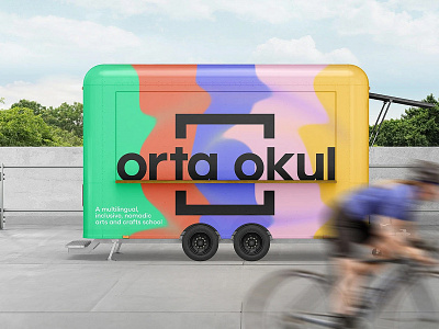 Orta Okul Identity branding design download foodtruck glued poster identity logo mockup mockups psd template typography vehicle wall