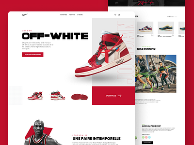 Jordan - Landing page basket jordan landing nba nike one page red sneakers ui ux webdesign