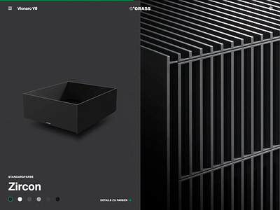 GRASS Vionaro V8 - Dark Mode Product Showcase black clean ui dark dark mode dark tone design elegant minimalist modern modern ui product showcase showcase ui ui design user experience ux ux design ux ui vionaro v8 zircon