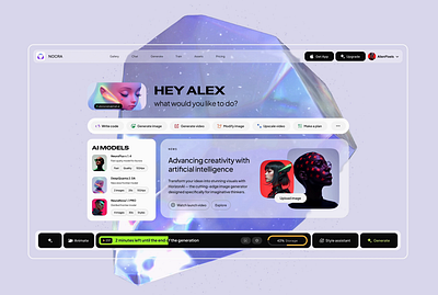 AI-first UI KIT chatgpt coin credits crypto dashboard design desktop dev generate infographic it landing launch neuro software tech template ui