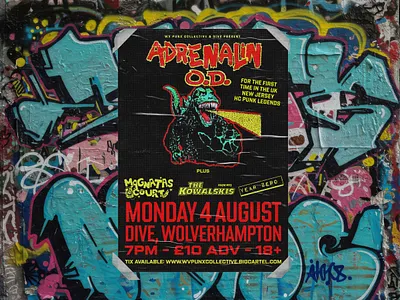 Adrenalin O.D. Band Poster band hardcore punk punk rock