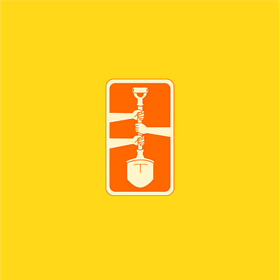 Shovel Badge branding design graphic design illustration logo vector