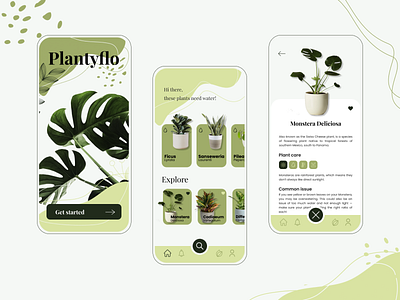 Plant care app screens app concept design figma mobile mobile app ui ui design ux