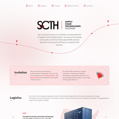 Landing for Logistics company landing web web design