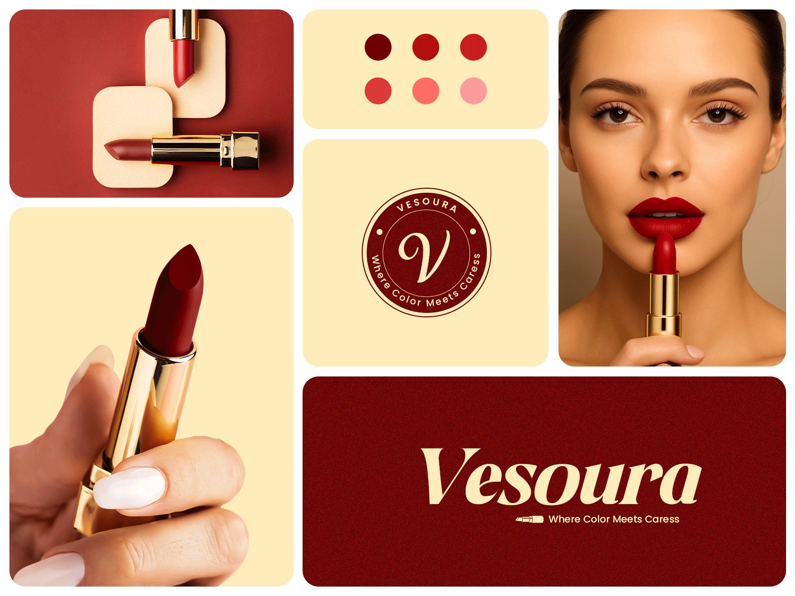 Lipstick Branding in Motion — A Bold Visual Identity for Vesoura beautybranding brandidentity brandinginspo brandmoodboard cosmeticsdesign creativedirection designaesthetics designinmotion dribbbledebut elegantdesign figmatomotion gifdesign lipstickbranding luxurybrand motiondesign packagingdesign productdesign typographylove uiuxdesigner womenindesign