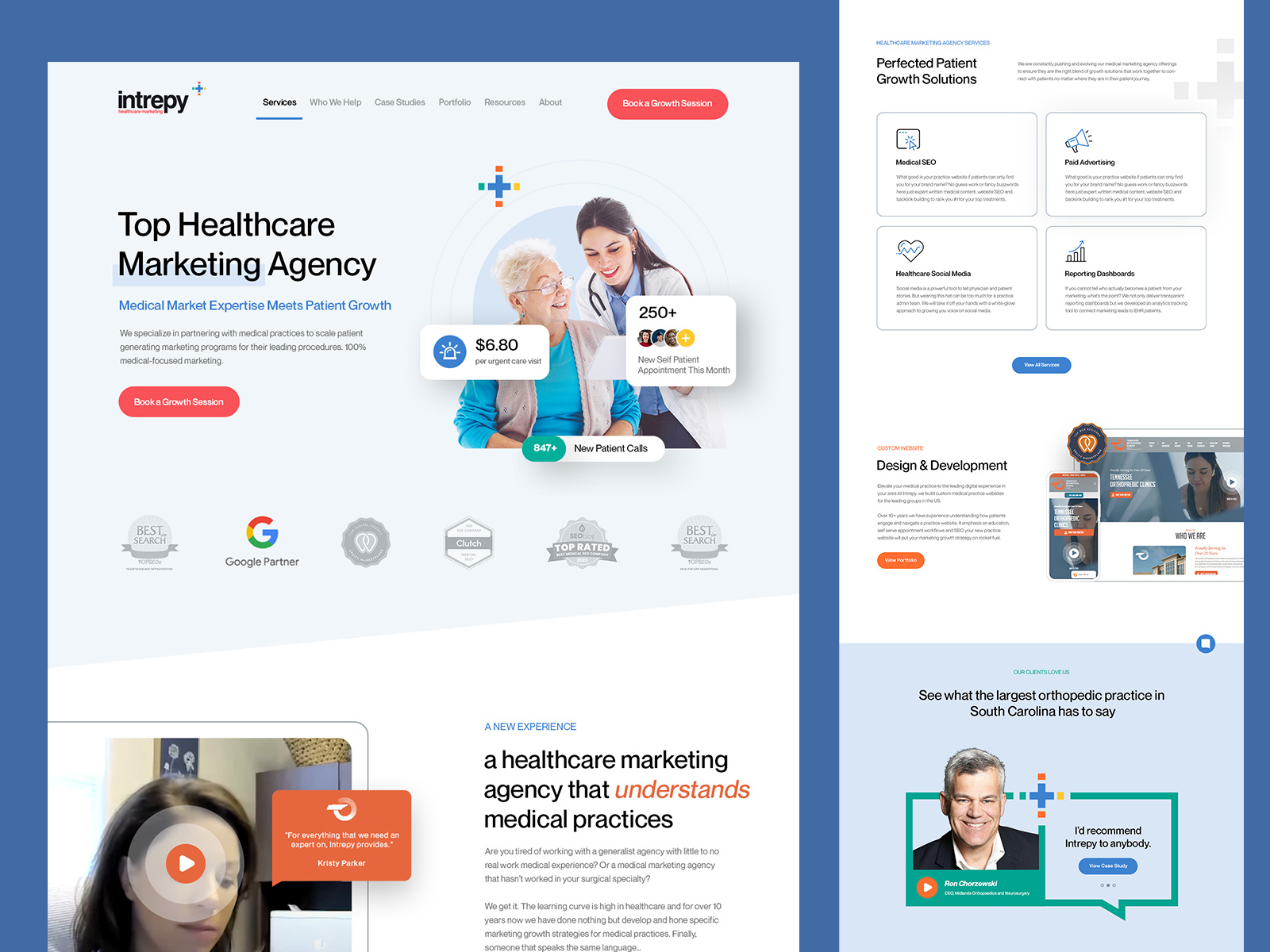 Example of Medical SEO Website Design | Healthcare Marketing Design