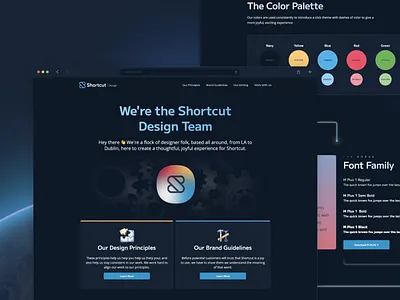 Design at Shortcut brand brand guidelines design design site project management shortcut values