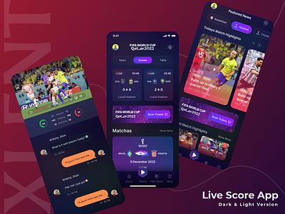 Live Score App Design branding design logo uiux