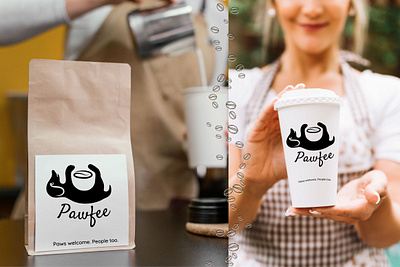 Pet-friendly coffee shop branding flyer graphic design lifestyle logo poster
