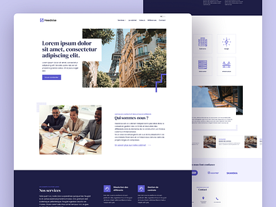Heedvise - UI blue business construction graphic design heedvise identity paris rafu ui ux violet webdesign