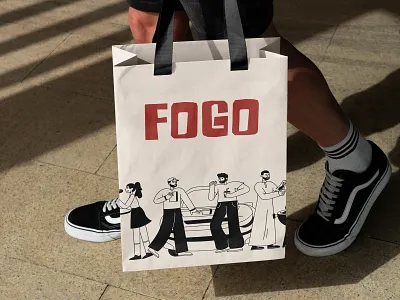 Fogo Branding branding design download identity logo mockup mockups outdoor apparel paper bag psd shopping bag template typography