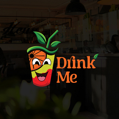 Drink Me - Juice Bar Logo brand identity branding business logo cafe logo company logo creative creative logo graphic design juice bar logo logo logo design logo designer minimalist logo modern logo