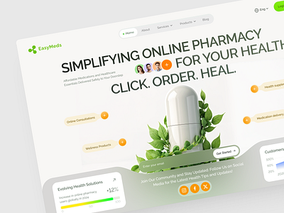 Landing page, Website Design for Healthcare analytics clean crm dashboard design healthcare landing page modern platform product design saas task management ui ui design uiux ux ux design web website