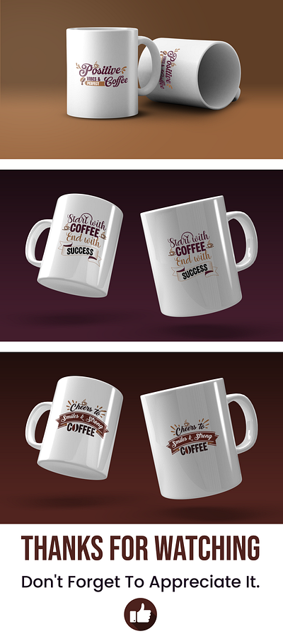 Positive Vibes Coffee Mug Design. product mockup
