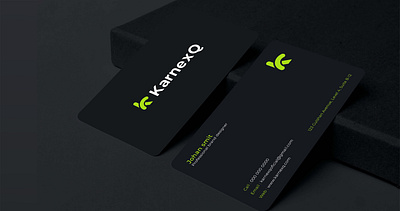 business card design for KarnexQ branding business card business card designer logo logo design logo designer minimalist business card modern business card ui uxui