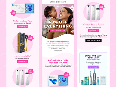 Clean & Bright Email Design for the Oral Care Industry design email email design email marketing email template graphic design illustration newsletter newsletter design ui