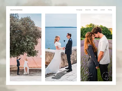 Wedding Photographer Website UI animation beige beige design elegant colors minimal design modernui photographer soft ui uidesign webdesign wedding wedding design wedding website weddingphotographer