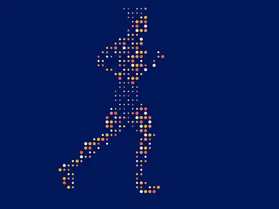 Running series - dots 2 animation cavalry motion motion design motion graphics