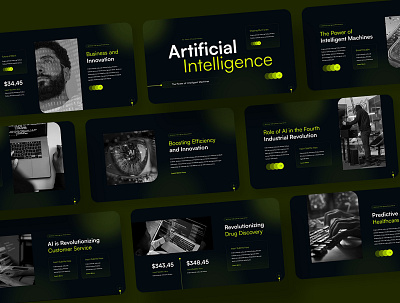 Artificial Intelligence Presentation artificial intelligence branding business cyber design future futuristic graphic design marketing modern powerpoint presentation security smart tech technology template