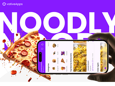 Noodly App | Food Delivery Platform | Fast Orders with Built-in app design app development figma food delivery app food delivery ui mobile app mobile app design mobile ui ui uiux