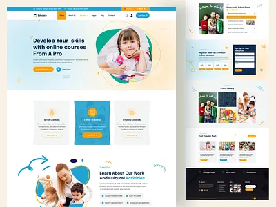 Educate-education landing page design education landing page education website education website landing page education website ui design graphic design kindergarden landing page landing page online school school landing page uiux designer university landing page university landing page design web design