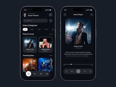 Music Streaming Mobile App album app design app interfaces audiostreaming figmadesign interactiondesign mobile app design mobile app ui mobile ui modern app ui music app music app ui music player playlist productdesign song sound stream ui design ui ux design
