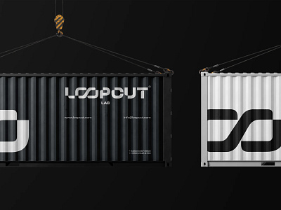 LOOPCUT - Brand Identity branding container design download free freebie identity logo metal container mockup mockups psd template typography