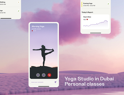 Yoga mobile app 🧘‍♀️ app clean design dubai dubai designer mobile ui yoga