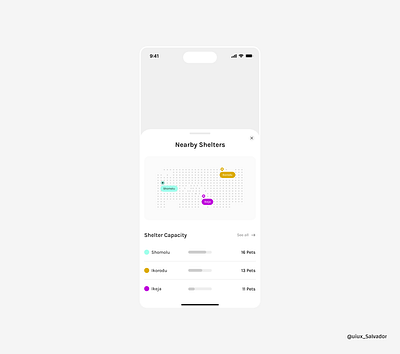 Nearby Shelters app design dog dog shelter graphic design lagos map mobile mobile app mobile ui nearby popup shelter ui ui design uiux user experience user interface ux