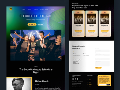 Music Festival Event website UI UX Design ui user experience design user interface ux